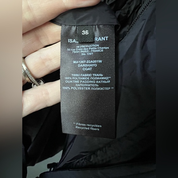 New ISABEL MARANT ETOILE Darshayo Vest/Jacket in Black Size Small 36 - Picture 7 of 12